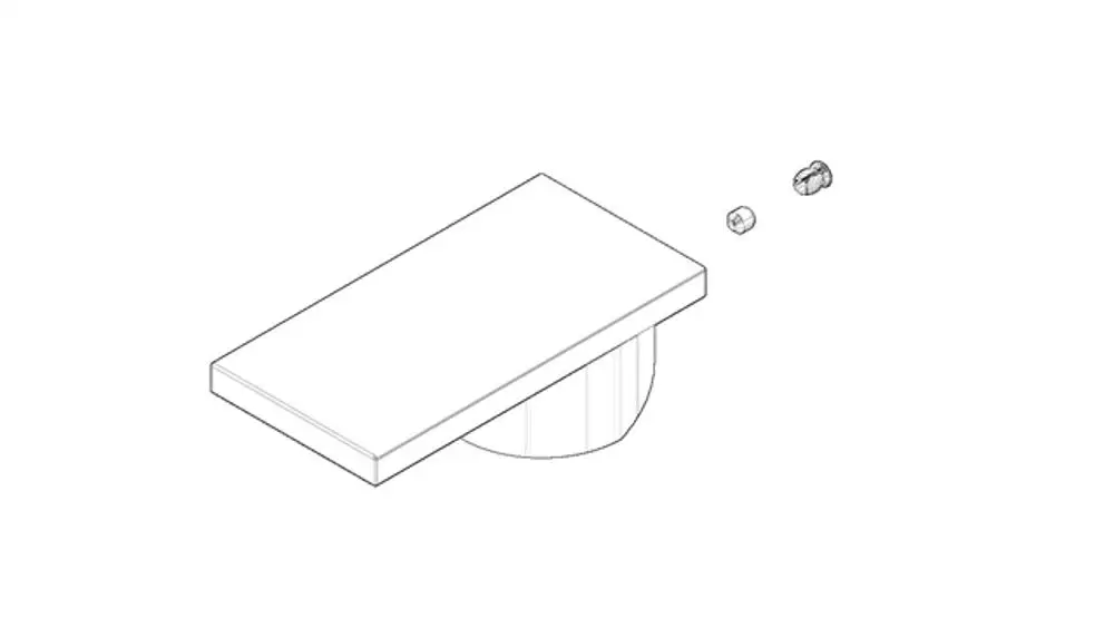 DORNBRACHT Griff für Spültisch Stand ERSATZTEILE 90206800300 50 x 35 x 100 mm ruthenium, 90206800300-57 Galeriebild 1